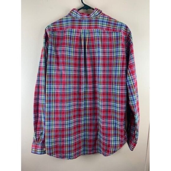 Ralph Lauren Classic Fit Size L Mens Shirt Long Sleeve Red Plaid Button … - Picture 4 of 4